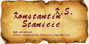 Konstantin Staničić vizit kartica